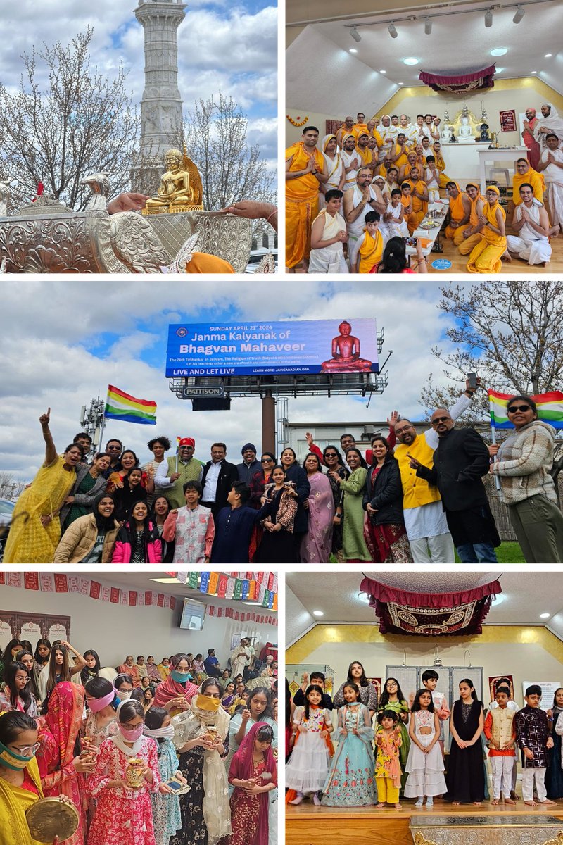 Jain Community in Toronto Canada celebrates #MahavirJanmaKalyanak with great enthusiasm and devotion.
cc- @HarithaPusarla @aajtak @ANI