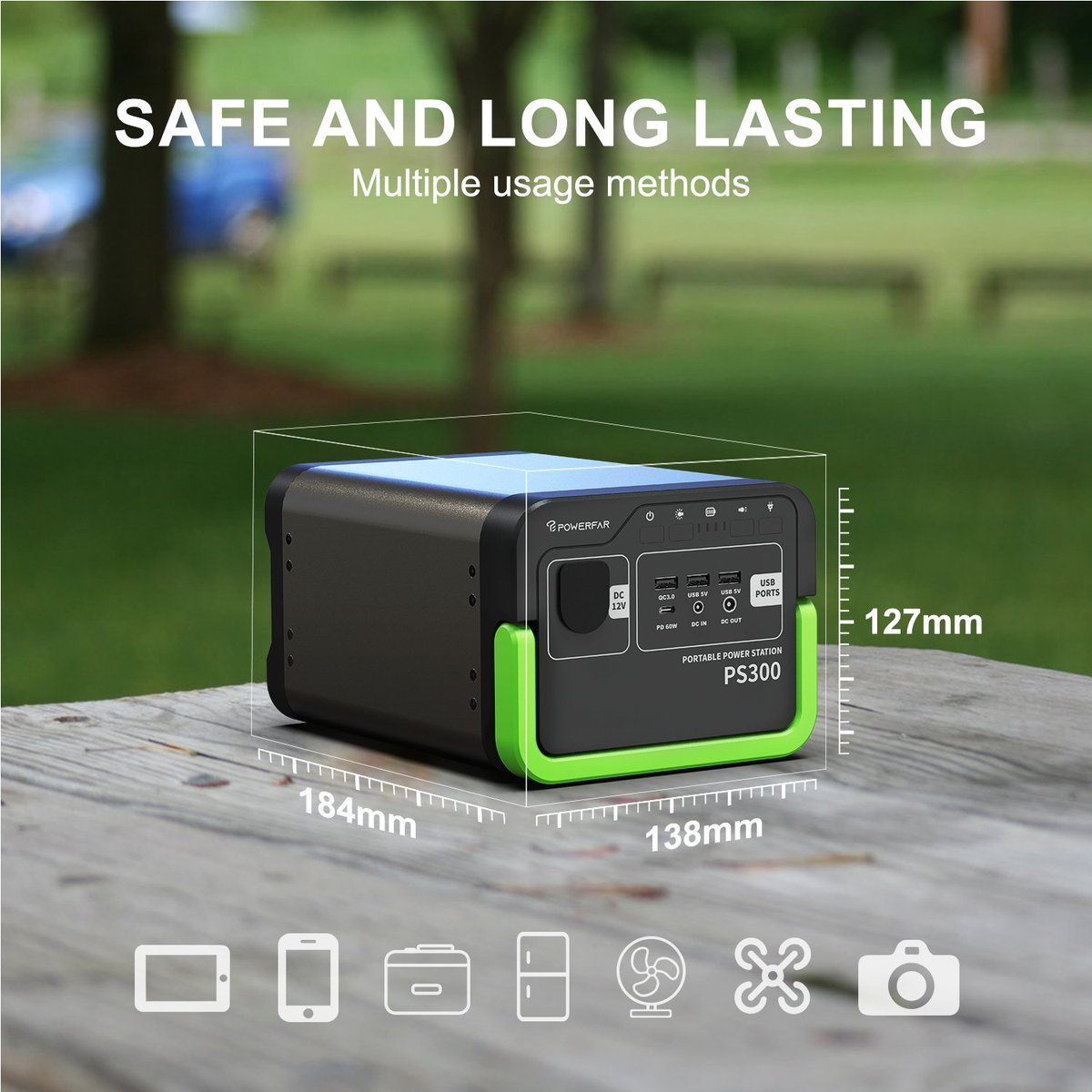 👍Portable Power Station PS300
🏕️A good assistant for summer outdoor camping
🔋Can provide power support for electronic equipment
😎It is a must-choice backup power supply for the majority of outdoor camping enthusiasts.
#POWERFAR #PS300 #PortablePowerStation #Outdoor #Camping