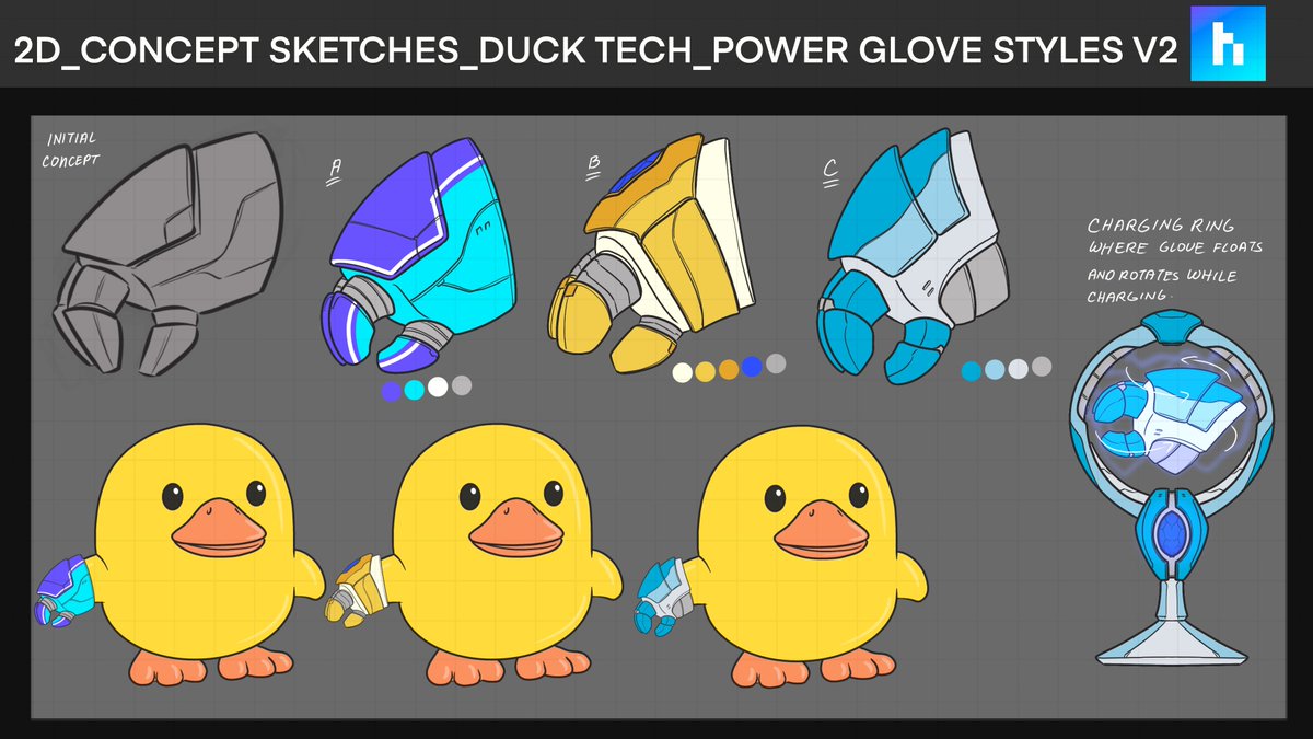 👀Explore a glimpse into the second era of duck technology! Which power glove style resonates with you? 
🌳Given today's celebration of #EarthDay2024  perhaps a druidic flair takes precedence.