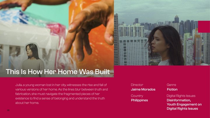 In 'This Is How Her Home Was Built,' Julia in Manila delves into her home's enigmatic past, navigating truth amid a maze of narratives. Her journey symbolizes the battle against misinformation's grip on society. Watch the #TechTalesYouth film: cinemata.org/view?m=Gckl7CP…