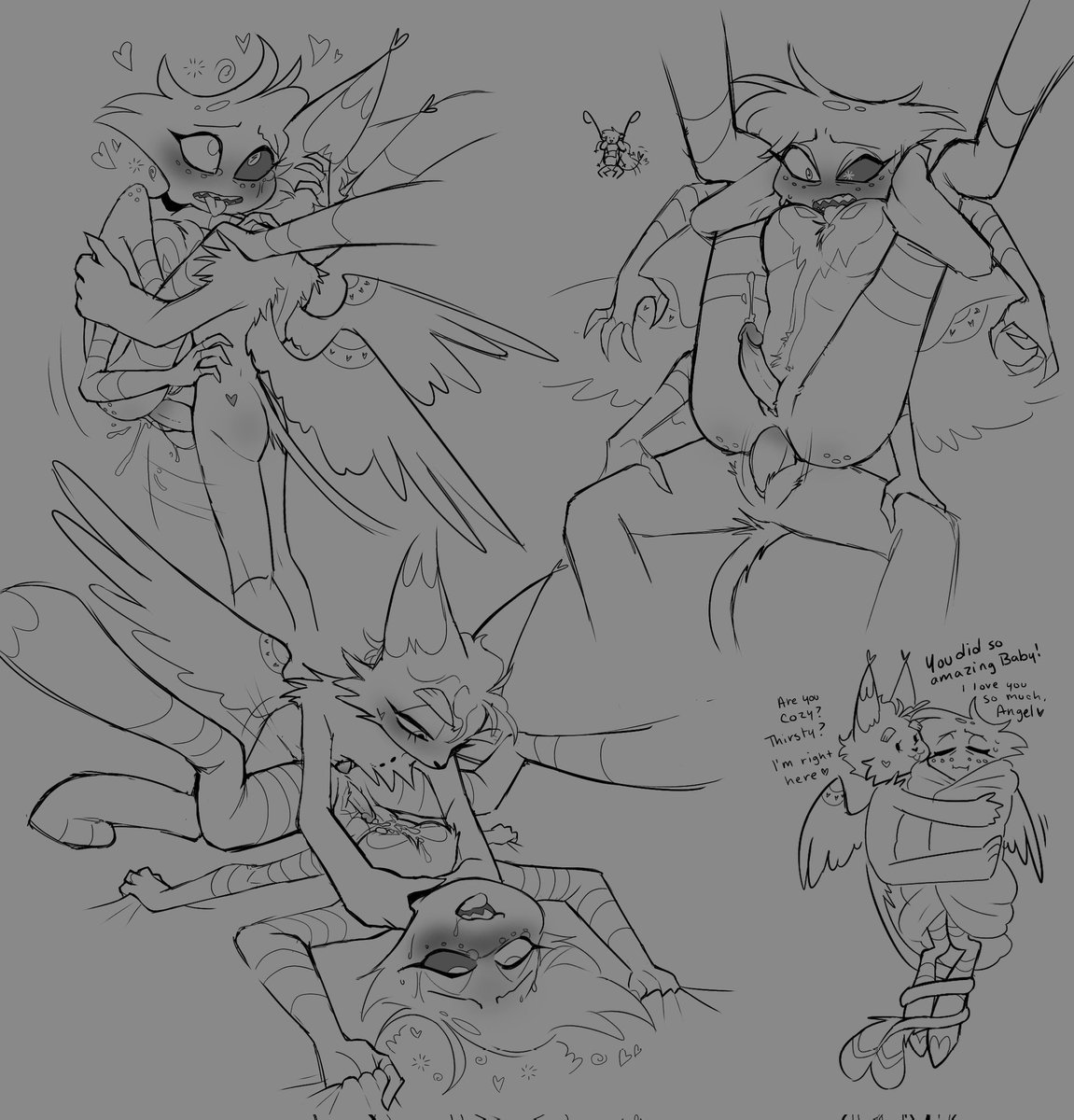 FevaDreamsicle's tweet photo. Swap #huskerdust nsfw 
Tried new poses for once lmaoo and swap angel getting obliterated u.u https://t.co/ipnBkagywa