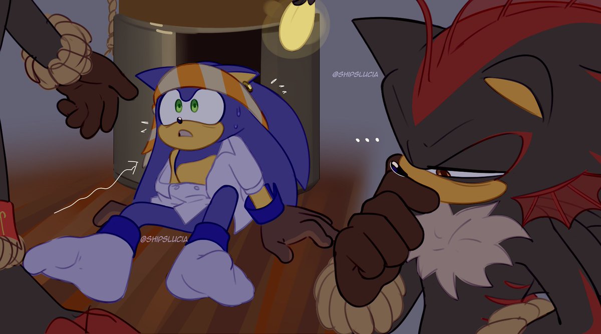 ShipsLucia's tweet image. 😶🔪
🔵: Entonces...¿eso qué quiere decir? ...
🔵: ¿QUÉ ES--...✨
⚫️:Qᵘᶦᶻᵃˢ ˢᶦ ᵗᵉ ᶜᵒʳᵗᵒ ˡᵃ ˡᵉⁿᵍᵘᵃ...
🔵: ...¡¿?! ¿¡M-mi--Q-qué?!
#Sonadow #Pirate 
Ps: wanted to have it done for the weekend, but since I finish a comms earlier today ...🙏🫡