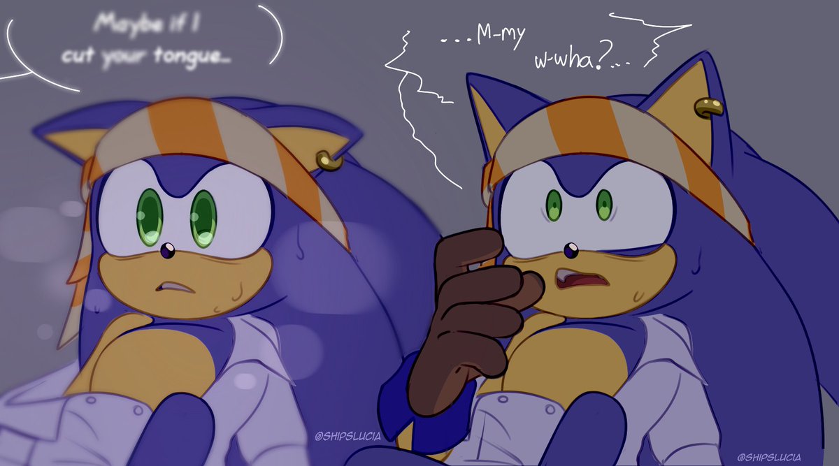 ShipsLucia's tweet image. 😶🔪
🔵: Entonces...¿eso qué quiere decir? ...
🔵: ¿QUÉ ES--...✨
⚫️:Qᵘᶦᶻᵃˢ ˢᶦ ᵗᵉ ᶜᵒʳᵗᵒ ˡᵃ ˡᵉⁿᵍᵘᵃ...
🔵: ...¡¿?! ¿¡M-mi--Q-qué?!
#Sonadow #Pirate 
Ps: wanted to have it done for the weekend, but since I finish a comms earlier today ...🙏🫡