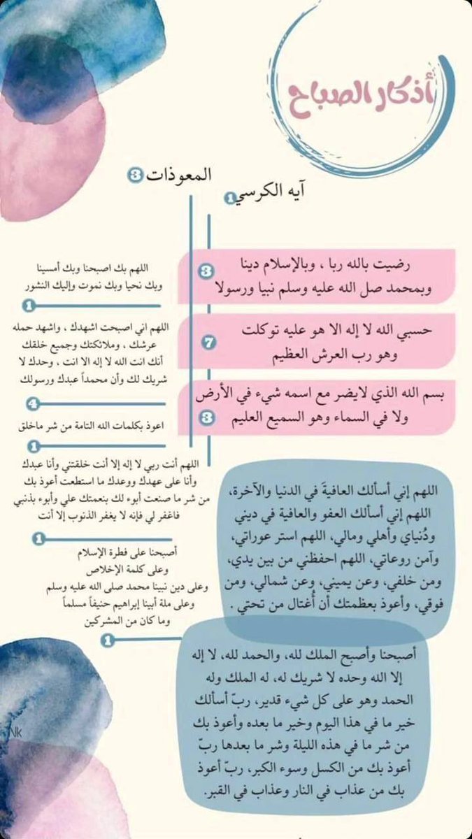 aaz_s3's tweet photo. حصنكم ي صحبهه 🤍 .
#اذكار_الصباح https://t.co/8OwaJ2YBkO