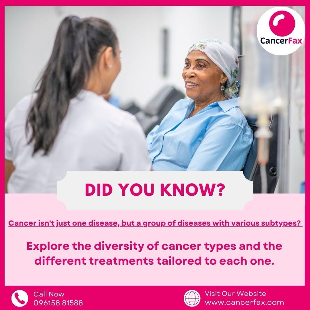 Cancer is a complex condition with various subtypes, each presenting unique challenges and characteristics. Stay informed and seek support from healthcare professionals and the community. #CancerAwareness #KnowledgeIsPower #cancerfax #cancertreatment #cartcelltherapy