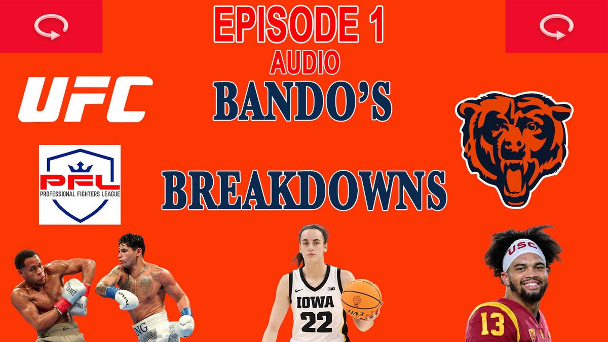 12pm ET Ep 1 @bandosbreakdown w/@zainbando99 Presented by @WatchPlayback -@RyanGarcia v @Realdevinhaney -#CalebWilliams to @ChicagoBears -@CaitlinClark22 @Nike shoe deal Audio Premiere feeds.acast.com/public/shows/6… #NFL #WNBA #UFC