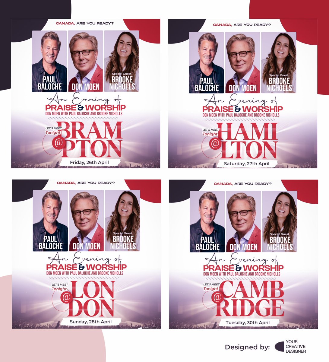AudacityCoach's tweet photo. I crafted these DESIGNS as touching the cities that will be hosting @donmoen, @paulbaloche &amp; @BrookeNicholls  on each day.

I'm highly optimistic that this will get to him!
Can I get your retweets and tags, Family? 🙏
@Omolola_Sterlin @IsraelInnocent_  @Onyieeee @OziohuGrace https://t.co/q5SgiNiB4S