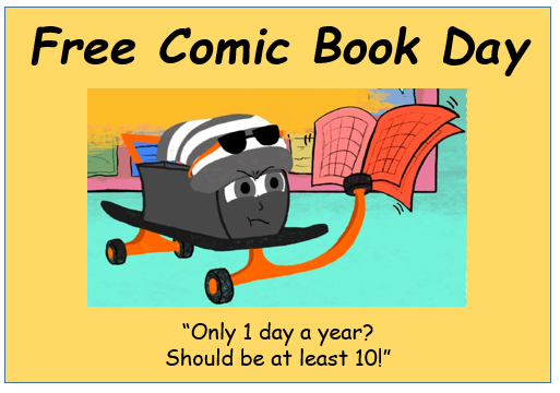 FREE COMIC BOOK DAY

Adults and kids alike participate in Free Comic Book Day the 1st Saturday in May.
 
nationaldaycalendar.com/free-comic-boo…
#thecartlincarts