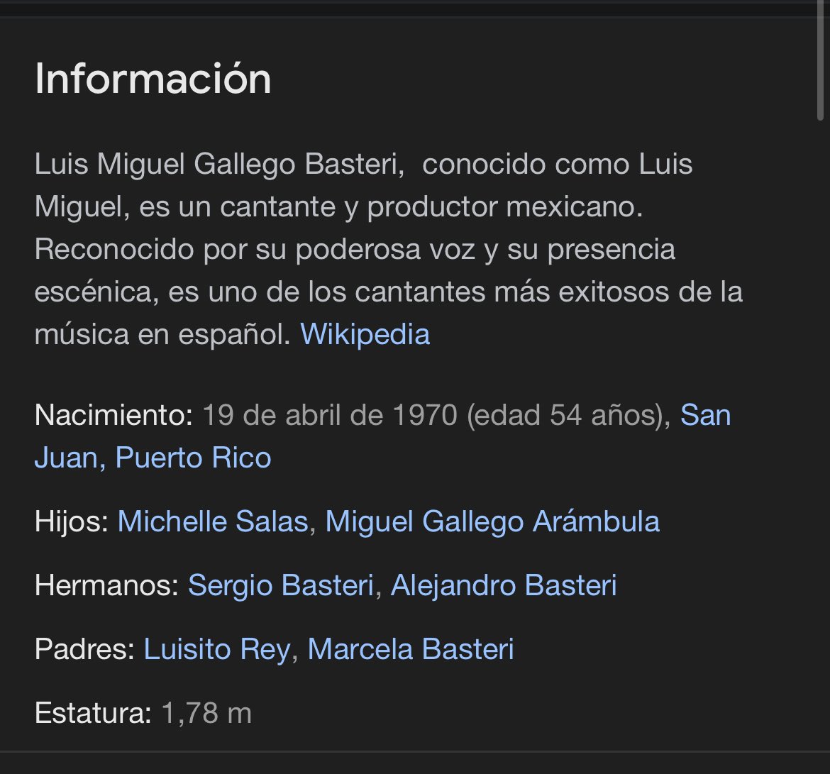 magopunky's tweet photo. @gladysmaguilar @viniciusdisco @Los8Escalones Google tira “cantante mexicano” y en el primer enlace muestra que nació en Puerto Rico 😐 https://t.co/GbNjmk6wFg