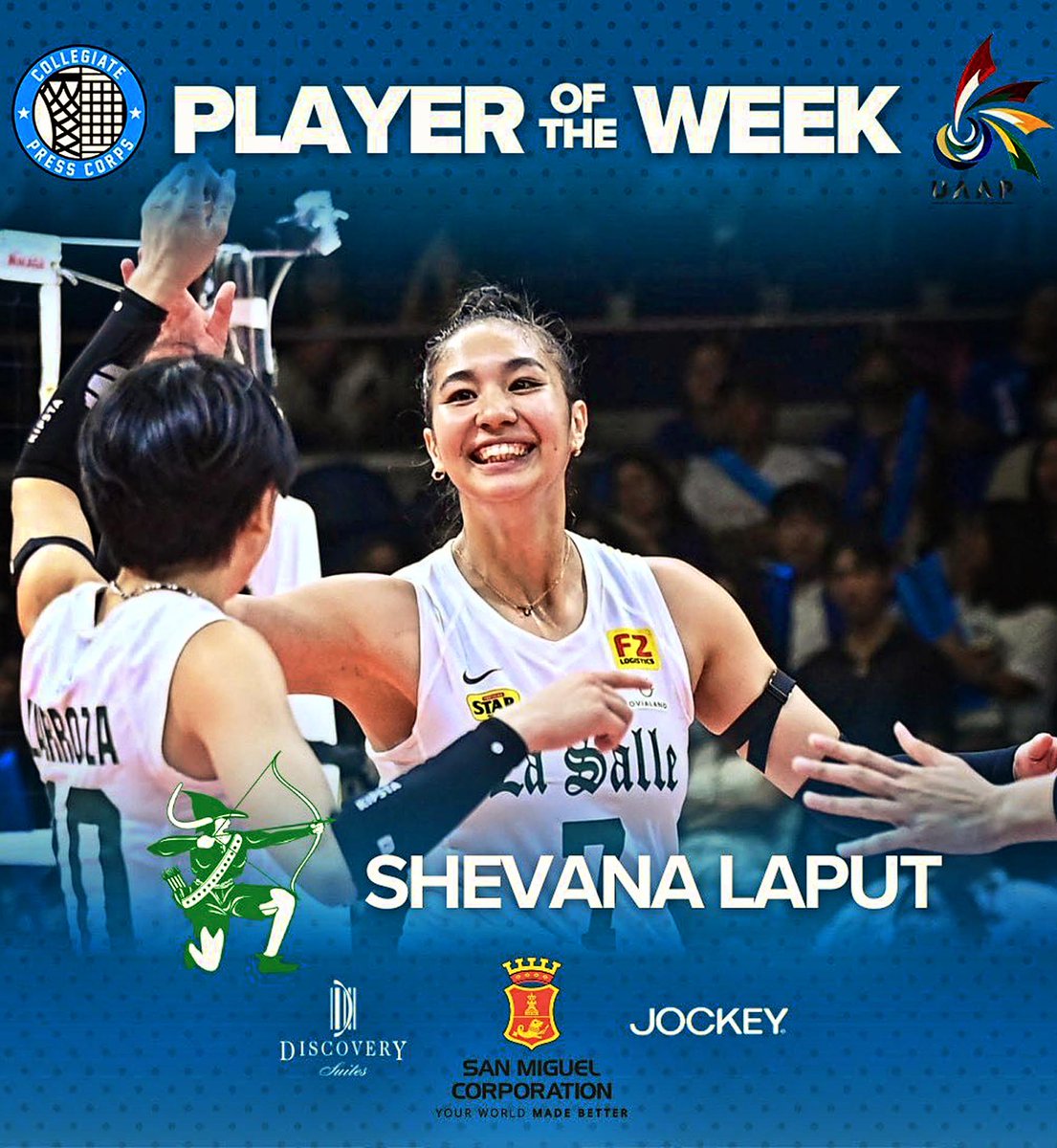 #Congrats #playeroftheweek #shevanalaput #dlsuladyspikers