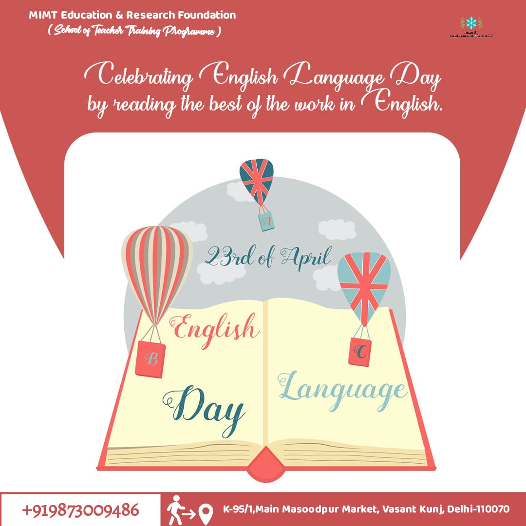 Celebrating English Language Day by reading the best of the work in English.
23rd of April English Language Day

#mimt #mimtfoundation