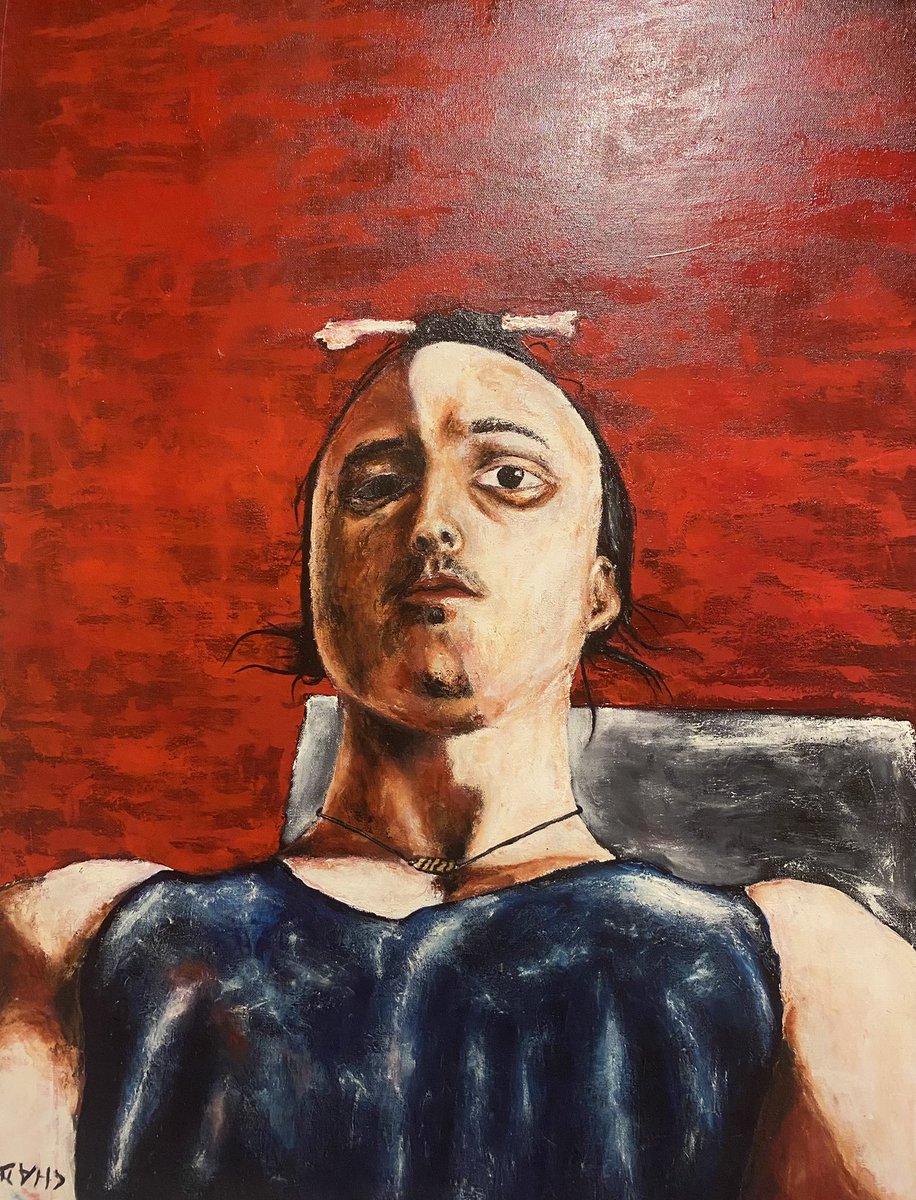 “Bonehead; Self Portrait of an Artist” 

In response to the William Blake quote;  

“ If the doors of perception were cleansed every thing would appear to man as it is, Infinite. For man has closed himself up, till he sees all things thro' narrow chinks of his cavern.”

#painting