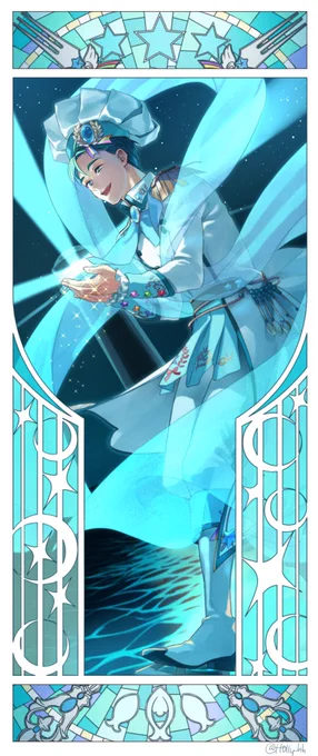 #これを見た人は水色又は青色と白色の混ざった色の画像を貼れ 