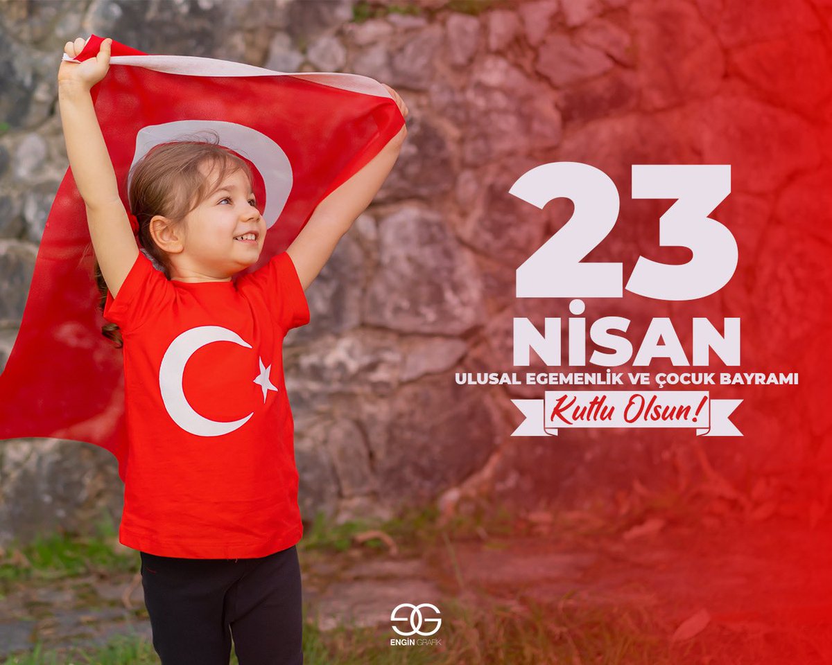 Gazi Mustafa Kemal Atatürk’ün çocuklarımıza armağanı 23 Nisan Ulusal Egemenlik ve Çocuk Bayramı kutlu olsun! 🇹🇷👦🧒

#23nisan #23nisanulusalegemenlikveçocukbayramı #ulusal #egemenlik #çocuk #bayramı #kutluolsun #engingrafik