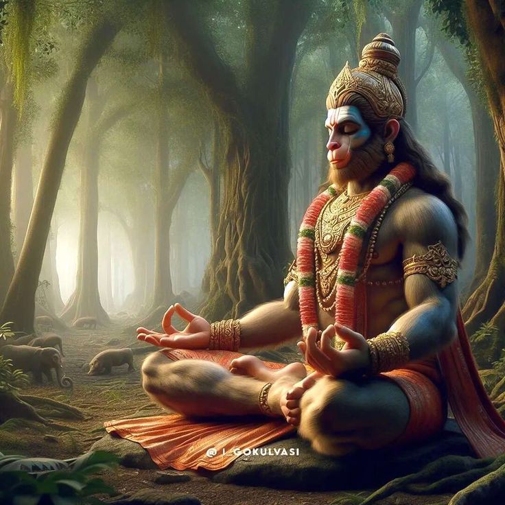 Inhale love... exhale fear
Inhale deeply.... exhale deeply...

In yogic texts 'Prana' is referred to as 'Hanuman ji', in Vedic astrology it is referred to as 'Mangal'. Pranayama practice brings bal and budhi, means mental clarity n physical strength 😊. Gm
Happy Hanumanjanmotsav.