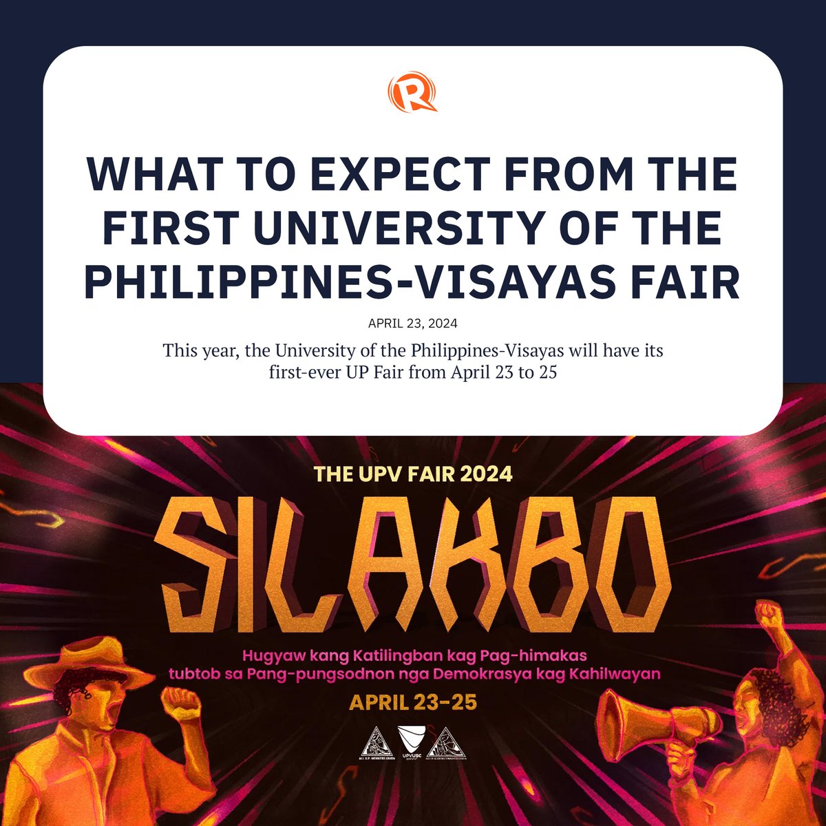 The UP Fair has been one of the most anticipated events in some University of the Philippines campuses. This year, UP Visayas will have its first-ever UP Fair – that will serve as a celebration of artistry and advocacies combined in one event. trib.al/lgXHaWt