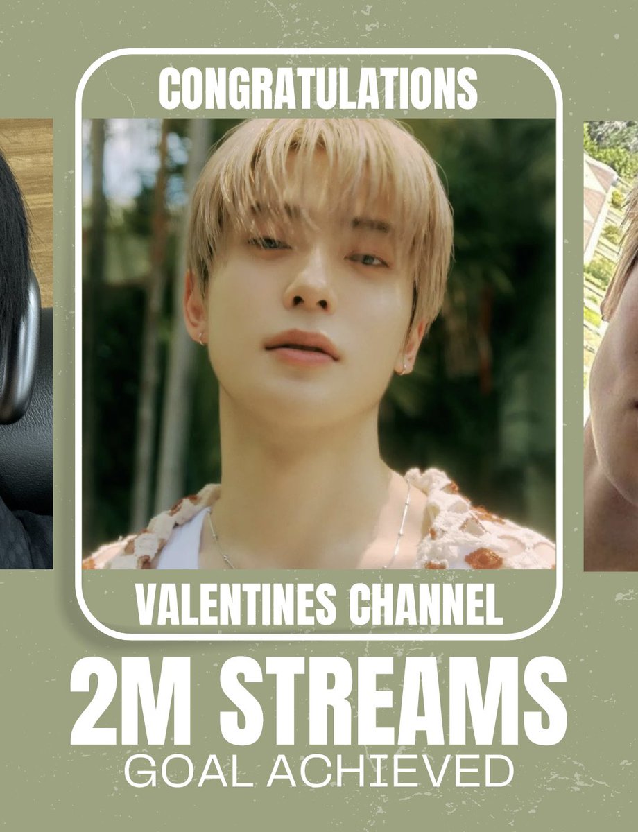 CONGRATULATIONS VALENTINES! Valentines Channel on Stationhead has now reached 2 MILLION STREAMS - reaching our goal! Thank you everyone for supporting Jaehyun’s music! Follow us on Stationhead! stationhead.com/jaehyunstation stationhead.com/jaehyuncharts #JAEHYUN #ValentineStream #재현