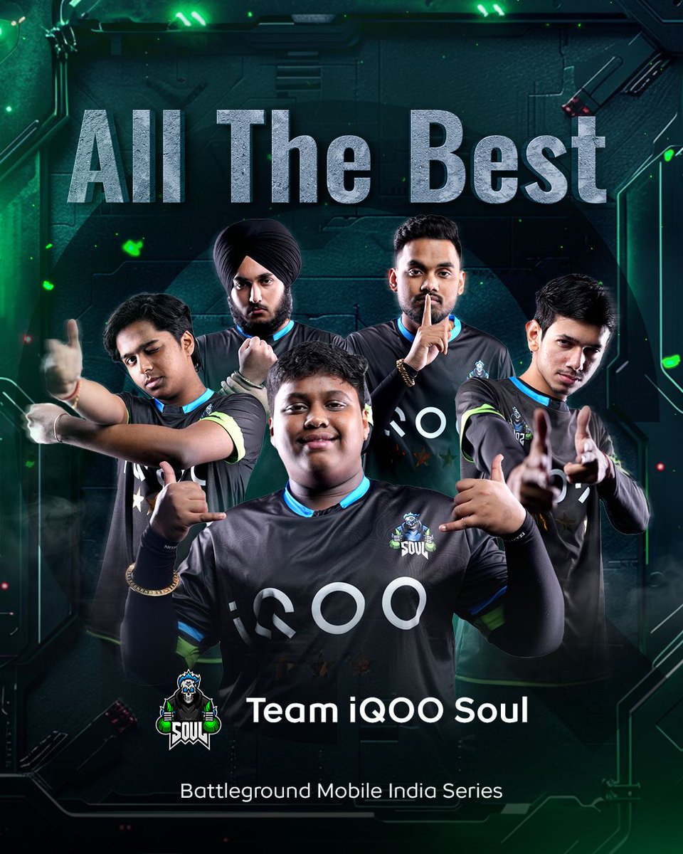Rooting for team #iQOOSoul as they step into the #BGIS arena! It's your time to loot, shoot, and conquer. Show them your skills and bring home those wins! 🎮 @S8ulesports @8bit_thug