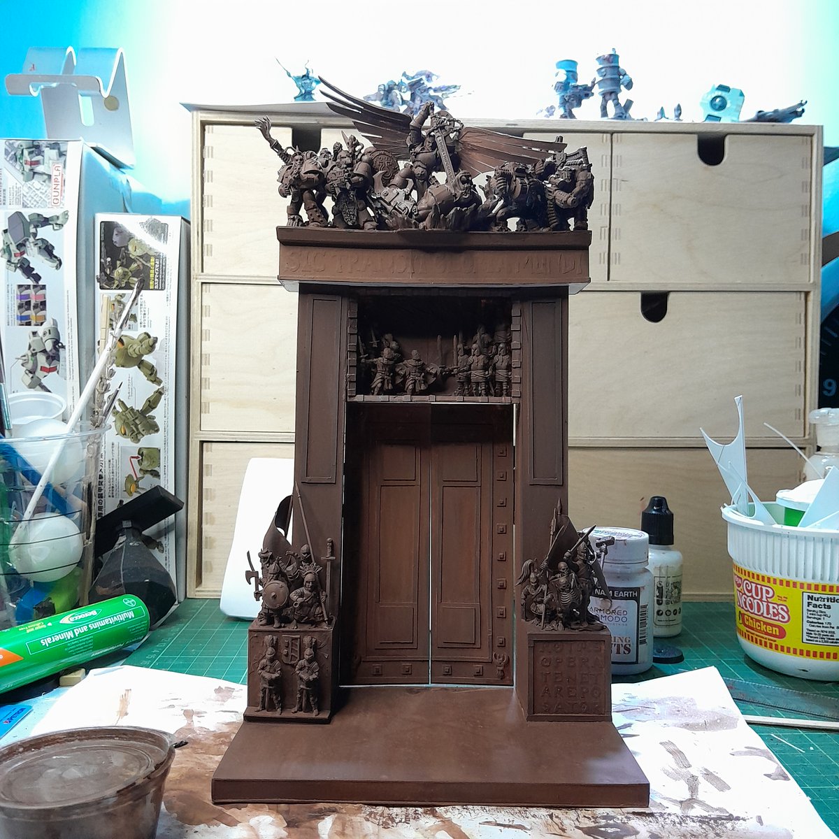 Prime time #smashbash2024 #warhammer40k #scratchbuild #hobby #wellness #recycle #upcycle #crafting #gate #portal #door #WarhammerCommunity  :)