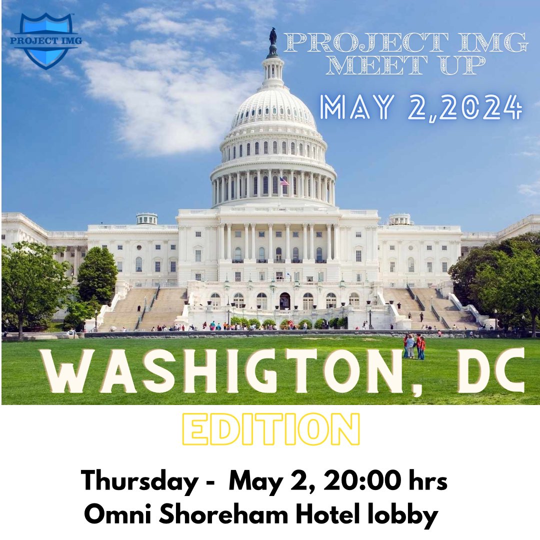 See you soon Washington!! We are doing a Project IMG local meet up there, everyone is welcome :) Info and time as per flyer ! 🥳🥳 We see you at the lobby of the hotel and then we will do for dinner!! Group of attendees: chat.whatsapp.com/EYAHIwRII13CHS…