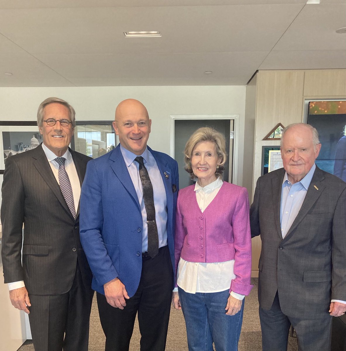 Enjoyed seeing ⁦@ParkerUniv⁩ and meeting the President during video taping for ⁦@NDCC⁩ North Dallas Chamber with Ken Malcolmson and Sam Coats !