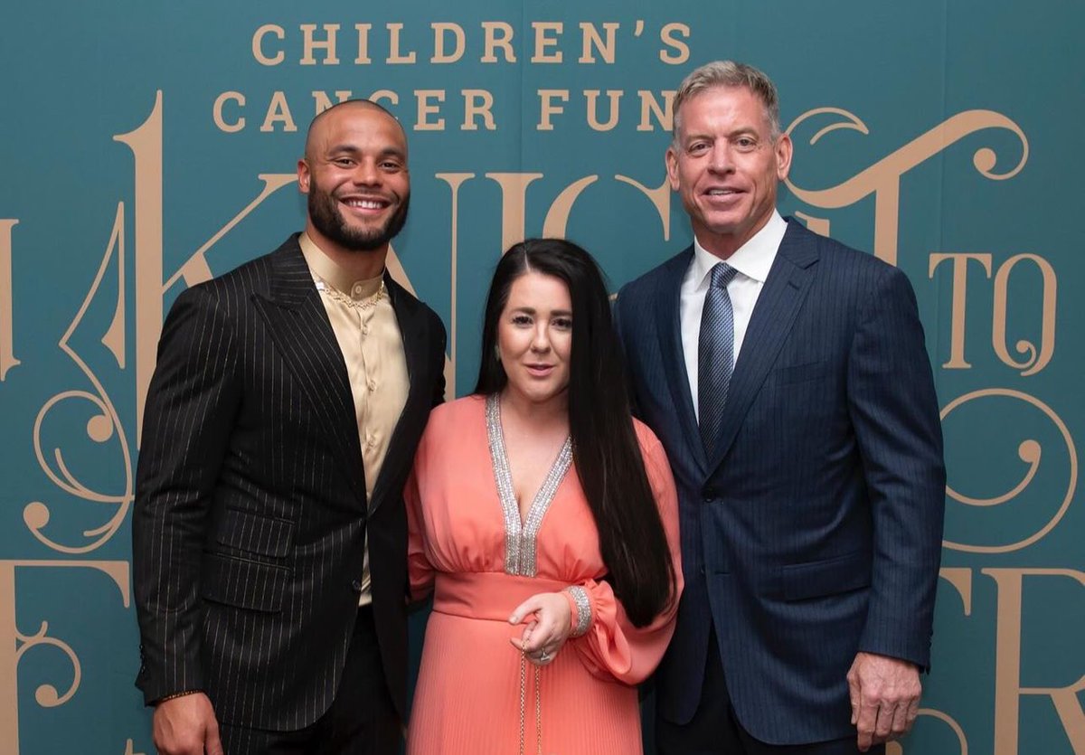 Dak Prescott and Troy Aikman serving as co-chairs at the @TexasCCF Children’s Cancer Fund Gala. #DallasCowboys