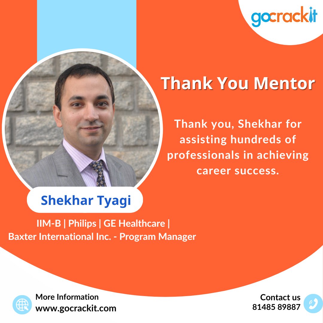 GoCrackIt1's tweet photo. Expressing our heartfelt gratitude to Shekhar Tyagi for his invaluable contributions in helping hundreds of professionals achieve career success.
 
#gratitude #career #mentoring #aspirants #careerdevelopment #careergrowth #mentees #mentors https://t.co/q0P1Hk73ED