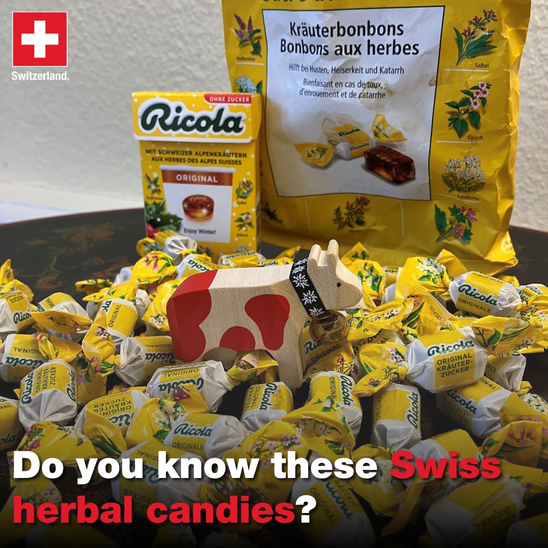 Do you like 🇨🇭 Ricola herb candy? It was created by the baker Emil Richterich, who has intensively studied the healing power of herbs 🌿 Founded in 1930, Ricola now exports its products to more than 50 countries around the world! 🌍