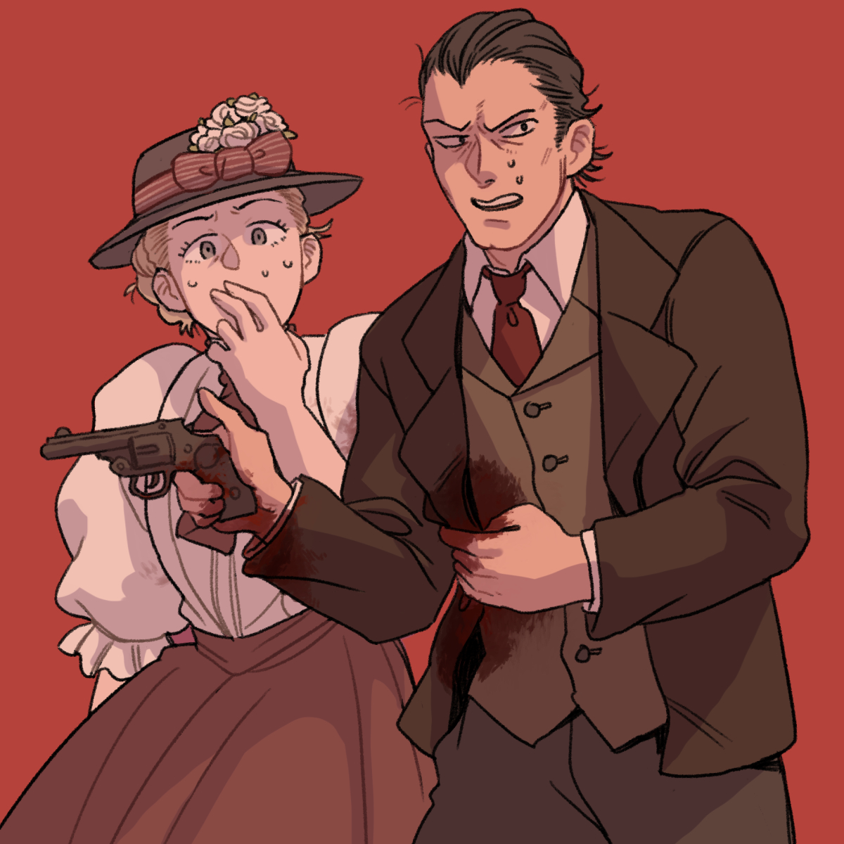 [ Ajin ] [ Nakatomi ]
Drew this as a non-spoilery cover image for Pixiv for a Naomi and Tanaka collection I will upload. Edwardian clothes because I like drawing them :)