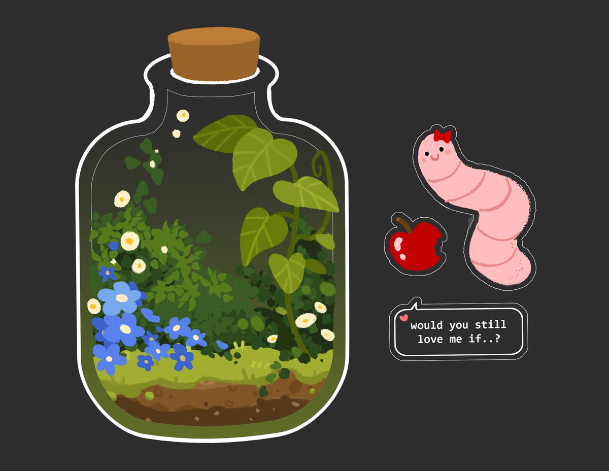 tempted to make this worm gf shaker charm so my bf (who would love me if i was a worm) can carry me around with him and give me a good rattling if he would like 😊