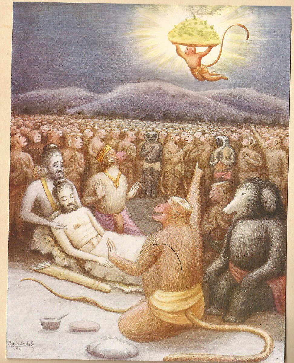 Hanuman returns with sanjeevani for Lakshman.

#HanumanJayanti