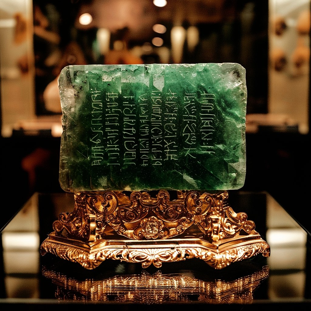 During the 9th century one of the Emerald Tablets of Hermes Trismegistus was found on the surface, greatly influencing the esoteric. There are many others, some of which can be viewed at the Shambala Museum of History. 

Come check them out!