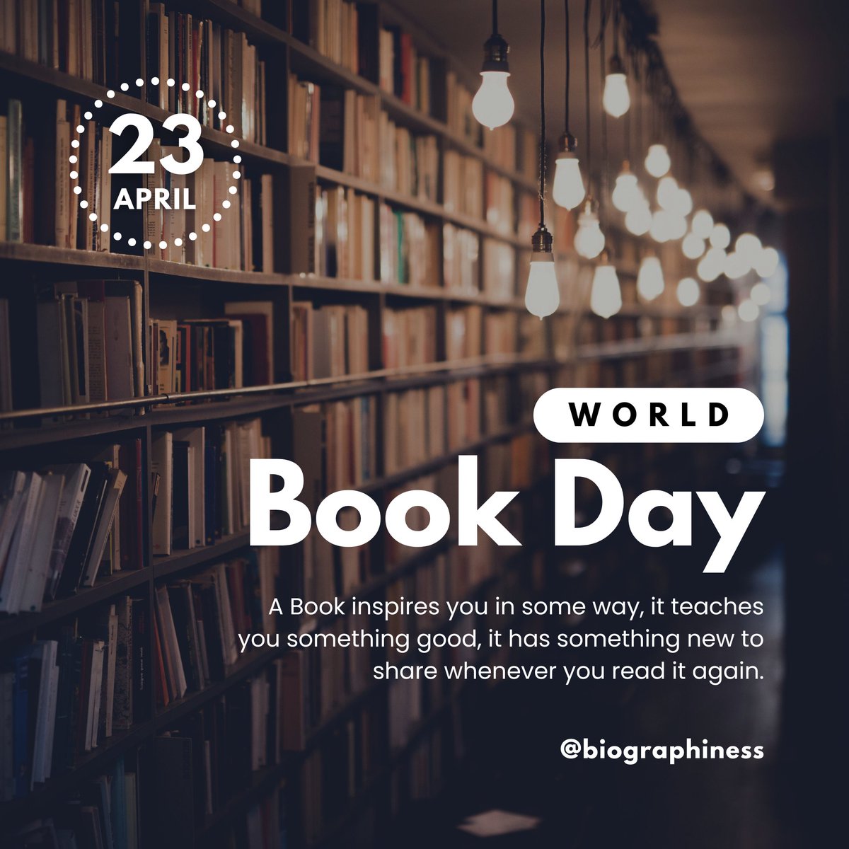 A journey of a thousand worlds begins with a single page. Happy World Book Day! 🚀📚
Follow👉 @biographiness

#Biographiness #Biograghines #WorldBookDay #BookDay #BookwormsCelebrate #LiteraryJourney #ReadersParadise #PageTurnerParty #BookishBliss #EpicReads #LibraryLove