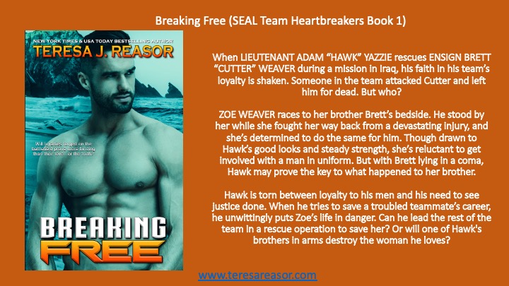 RT@teresareasor
Breaking Free (Book 1 SEAL Team Heartbreaker) is FREE
Zoe needs to know what happened to her brother. Hawk wants to know as well, but will loyalty on the battleground be more important than the truth? #MilitaryRomance
amazon.com/Breaking-Milit…