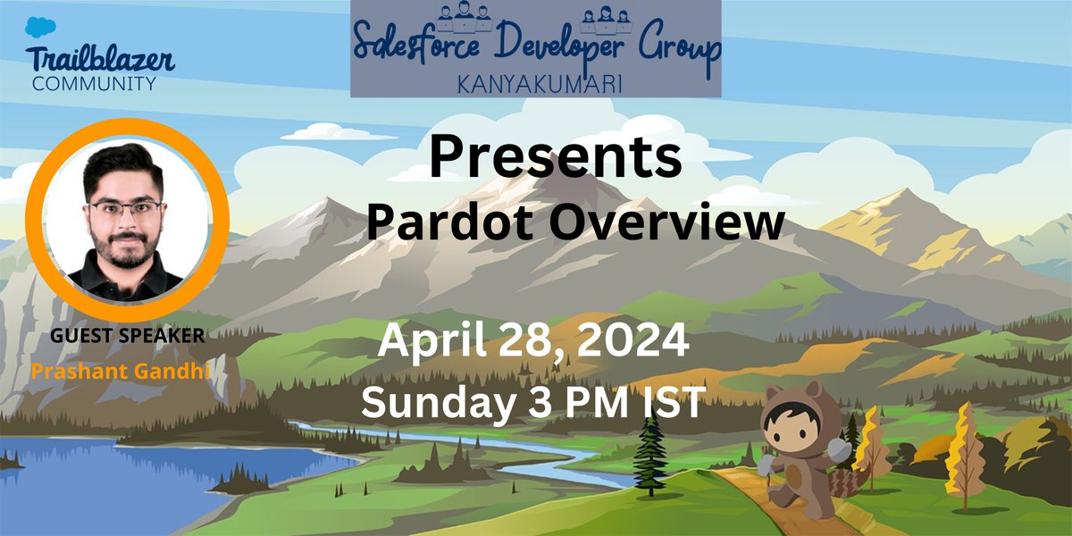 Hi Everyone. I am Calling for Salesforce Trailblazers to join us for Pardot Overview on April 28 at 3 PM (IST). To join the session Please register by using this link trailblazercommunitygroups.com/events/details… #TrailblazerCommunity #Salesforce @_PrashantGandhi