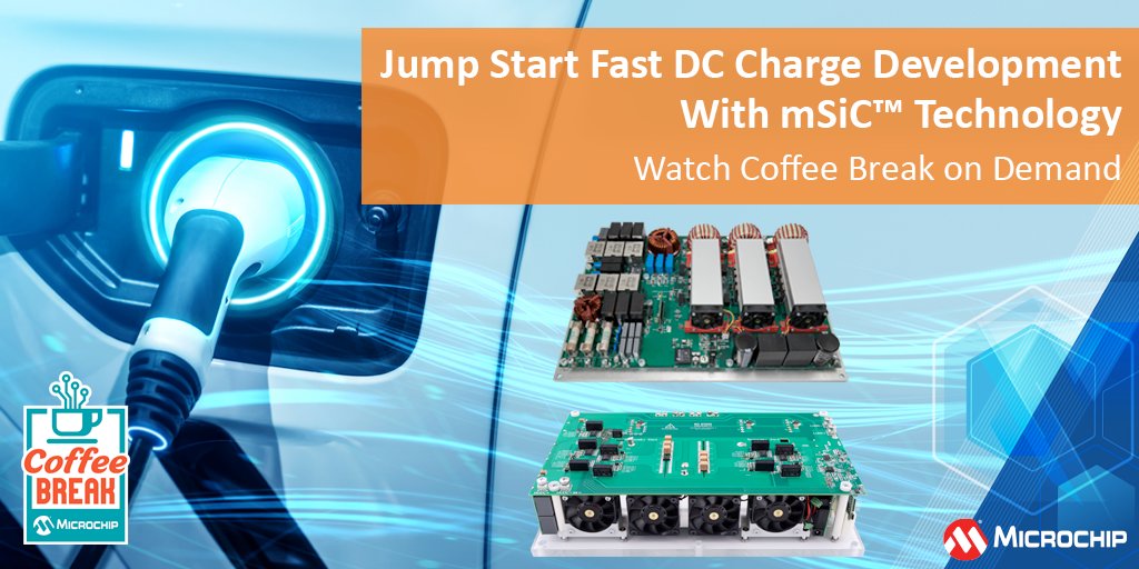 Our mSiC™ technology provides the reliability and ruggedness required in EV chargers to support a rapidly growing smart grid and charging infrastructure. Watch Coffee Break on demand. mchp.us/42Ci2NJ #SiliconCarbide #SiC #mSiC #Technology #EV #ElectrificationOfEverything