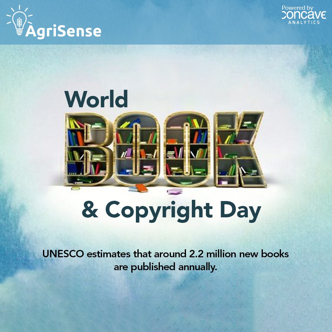 Happy World Book and Copyright Day! 

Today, we celebrate the power of books to inspire, educate, and unite us across borders and generations.

#ConcaveAnalytics #Agrisense #ConcaveAGRI 
#WorldBookAndCopyrightDay #Literacy #IntellectualProperty #ReadingForAll