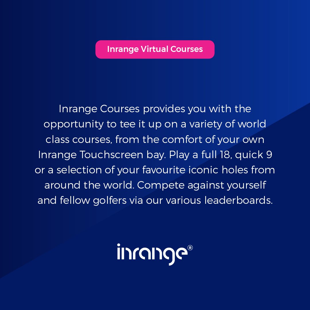 Have you tried InRange virtual courses yet?⁠
⁠
Thanks to #InRange world class courses are brought TO YOU, allowing you to compete against yourself, as well as golfers around the world ⛳️⁠
⁠
Pop into #MetroGolfCentre to test it out today 🔥⁠
⁠
#GolfTechnology #VirtualCourse