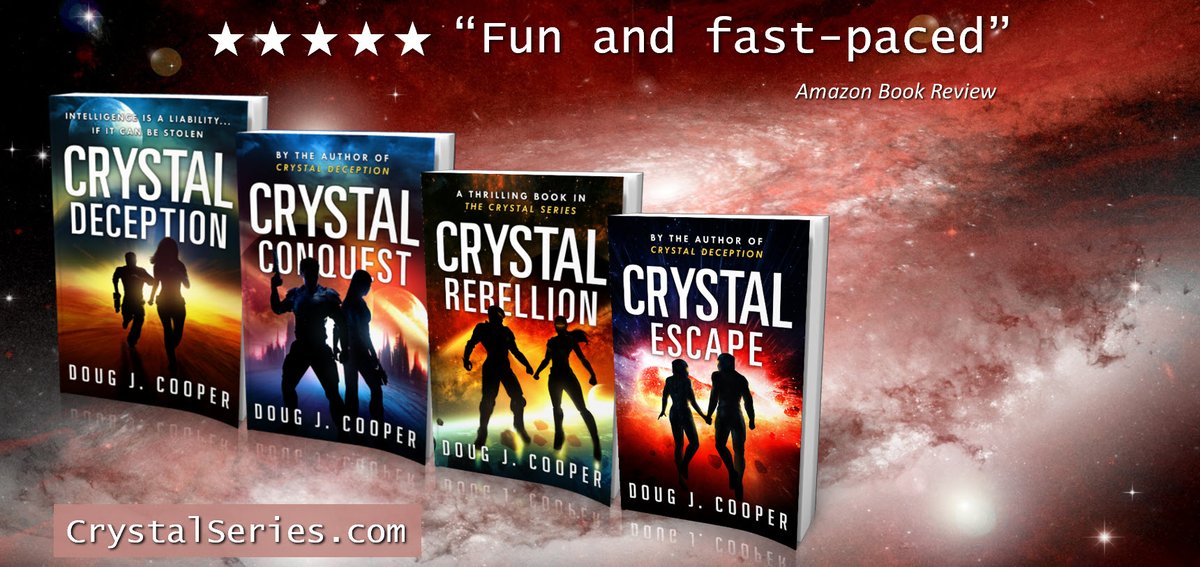 Jack’s knees flexed. The pull of gravity had just increased. The Crystal Series – futuristic action & suspense Start with first book CRYSTAL DECEPTION Series info: CrystalSeries.com Buy link: amazon.com/default/e/B00F… #kindleunlimited #scifi