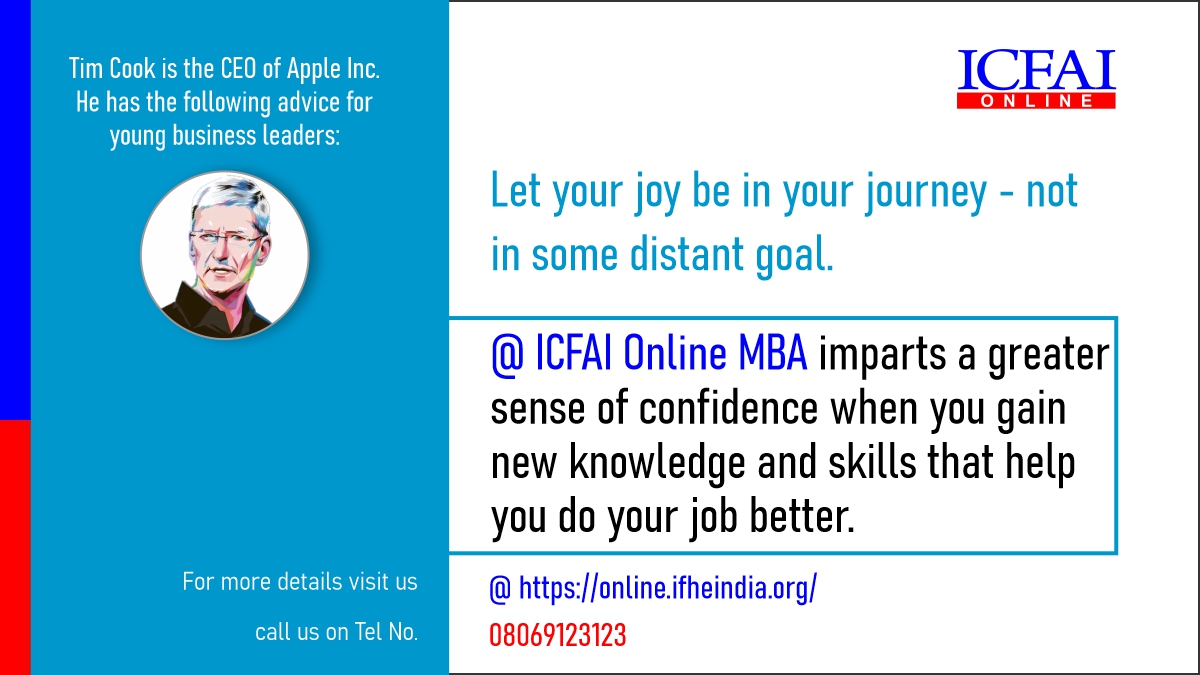 ICFAI Online MBA imparts a greater sense of confidence when you gain new knowledge and skills that help you do your job better.

Know more @ online.ifheindia.org

#OnlineMBA #eLearning #LearningSimplified #ICFAIOnlineMBA #Businessideas #skills #ManagerialSkills #IFHEIndia