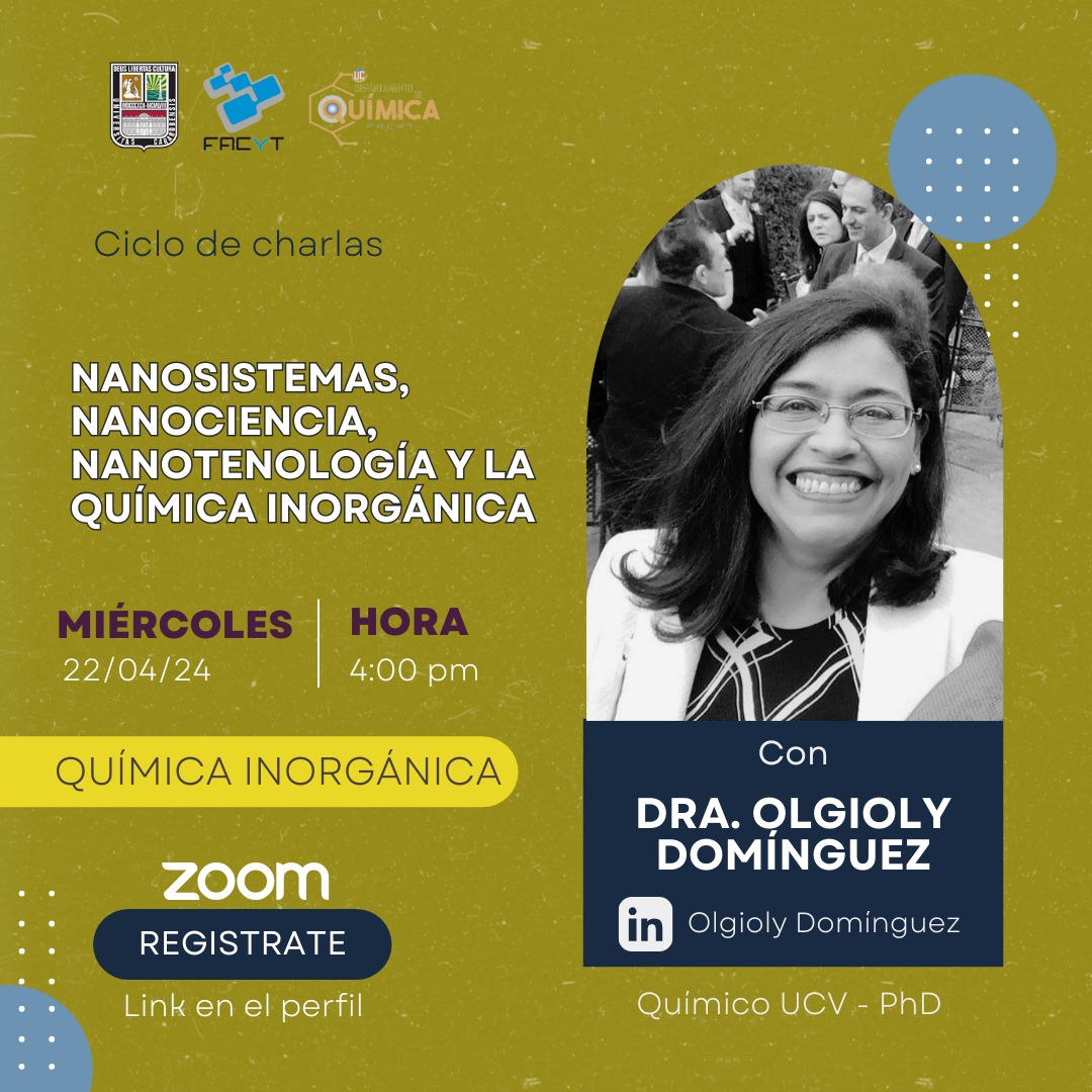 Nos  vemos el miercoles 24 de abril, y hablaremos de Nano....te esperamos..
#QuímicaFacytUC