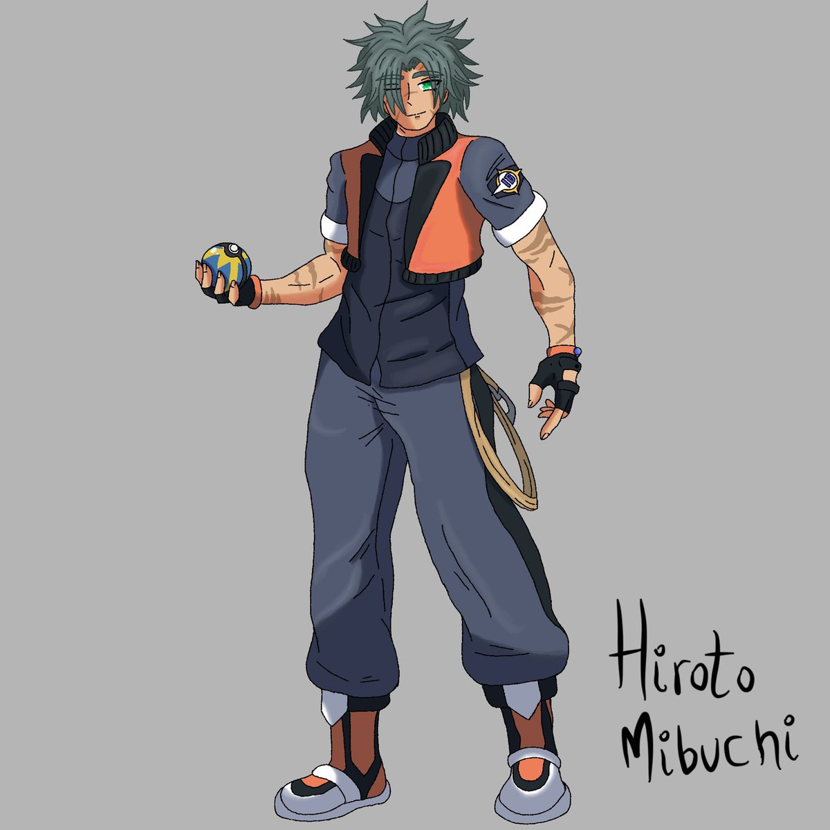 "How I got all this scars? I fell down the stairs" 

REINTRODUCING TOP RANGER HIROTO MIBUCHI
A ranger known for his easygoing attitude and his reckless approach to completing missions, however there's hatred inside his heart but, towards what?

My lil hurricane is back qwq