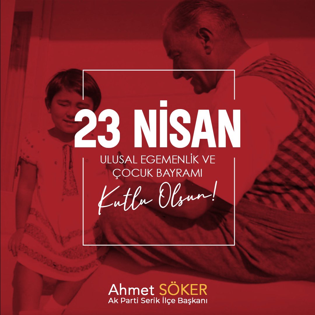 Mustafa Kemal Atatürk'ün çocuklara armağan ettiği 23 Nisan Ulusal Egemenlik ve Çocuk Bayramı kutlu olsun 🎉🇹🇷