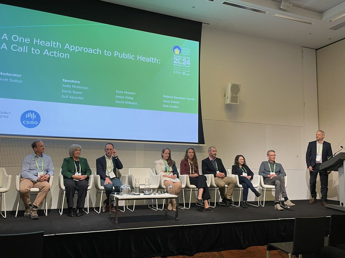We’re excited to hear from leading scientists - including @emblebi director Rolf Apweiler, Jodie McVernon @TheDohertyInst, @AntonPeleg, CSIRO experts @allPowerde, Kylie Hewson, David Williams, @AnsteeJanet & more - with Brett Sutton about One Health approach at #WHSMelbourne24
