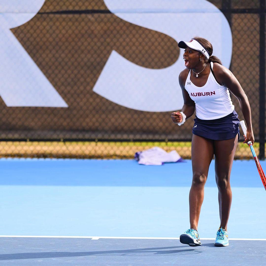 Angella Okutoyi defeated Russia's Maria Kononova by two straight sets (6-3, 6-0) to qualify to the next round of the W75 Charlottesville. #RadullKE #NoWeakness