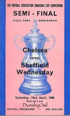 Dunsbyowl's tweet photo. #Onthisday in 1966 #swfc beat @ChelseaFC
2-0 in the FACup semi final in the mud at Villa Park Att. 61,321. Wednesday goals by  McCalliog @MccalliogDebbie &amp; Pugh. Heroics by Vic Mobley .

Onto Wembley &amp; Everton in the Final.  

You Tube : https://t.co/vHyGOt2jZ0 https://t.co/qRTAEDrkeR