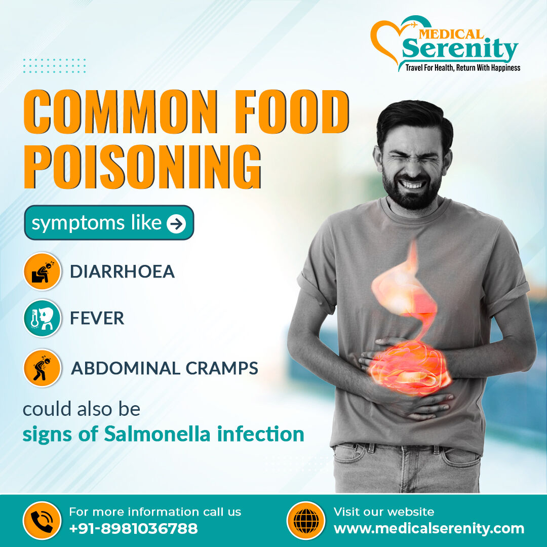 Don't brush off common food poisoning symptoms 🦠. They could be a sign of something more serious, like a Salmonella infection. Call 📞 now to seek medical advice if symptoms persist. 

#MedicalSerenity #MedicalServices #foodpoisoning #salmonella #infection #symptom