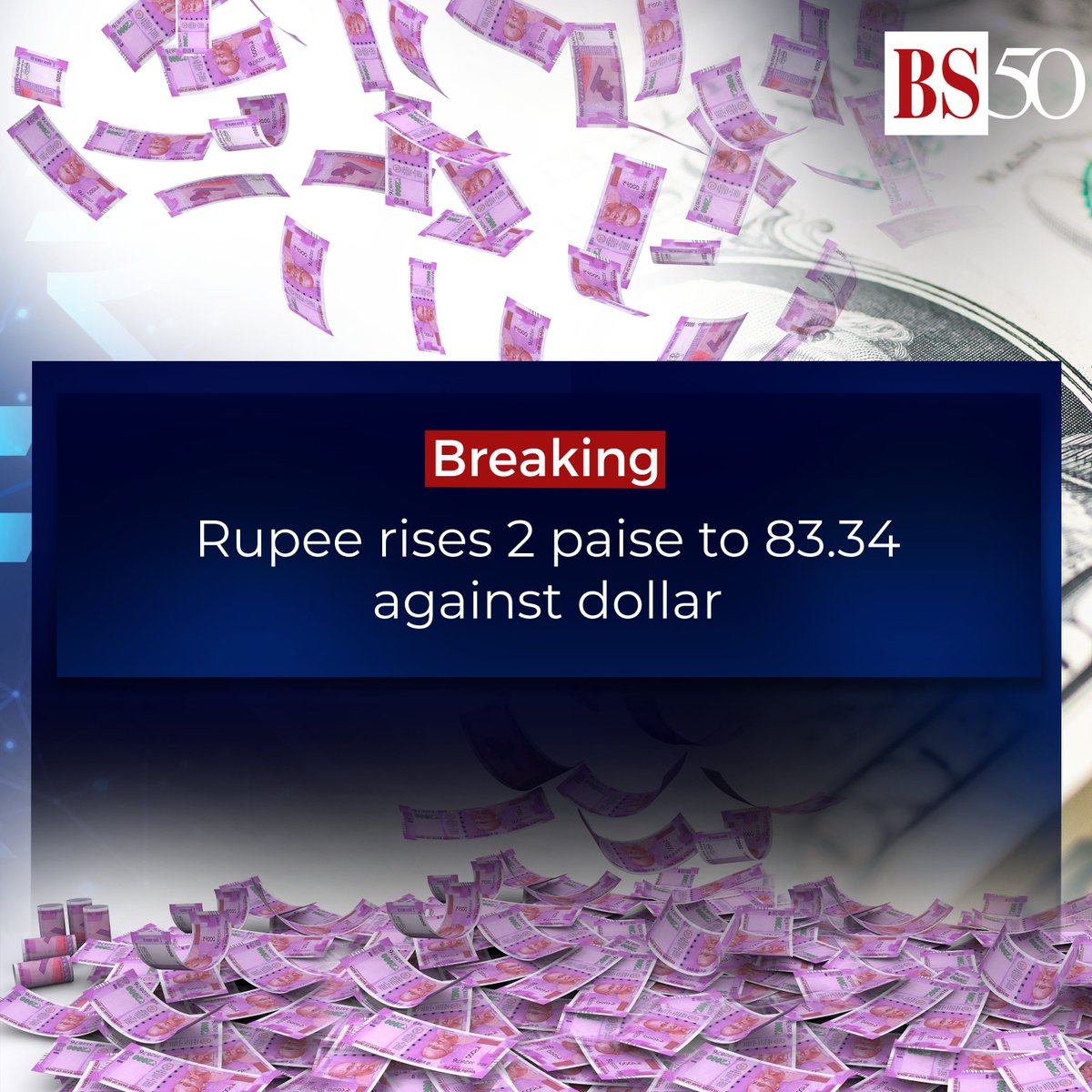 Rupee rises 2 paise to 83.34 against US dollar in early trade.

#RupeeVsDollar #IndianEconomy #Dollar #rupee