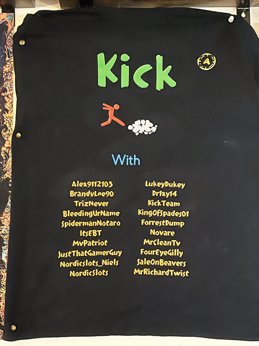 AcesLoaded_kick's tweet photo. As promised it’s finally on the wall. 
#kick #kickarmy #kickfam #KickStreaming #kickcommunity #gamer #contentcreator  #contentcreation #community #communitypositivity #positivevibes #gamers #KickAffiliate https://t.co/1z2pXCQYwL