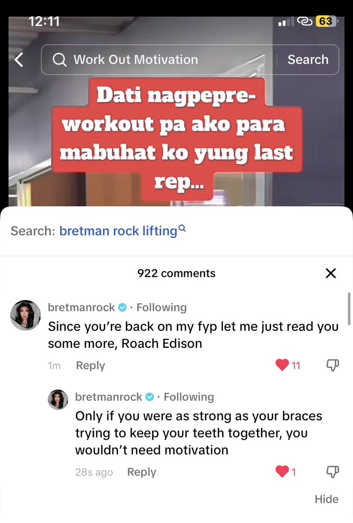 theeboojort's tweet photo. @OdinsonLowkey @bretmanrock HE COMMENTED AGAIN LMAOO I LOVE HIM https://t.co/lhVGJIb8Cq